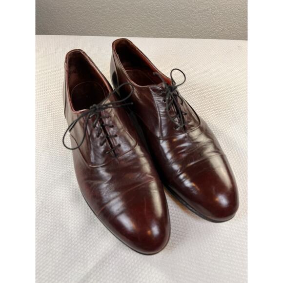 Florsheim Royal Imperial Men Dress Shoes Brown Oxford Leather Cap Toe Size 10 D - Picture 1 of 10